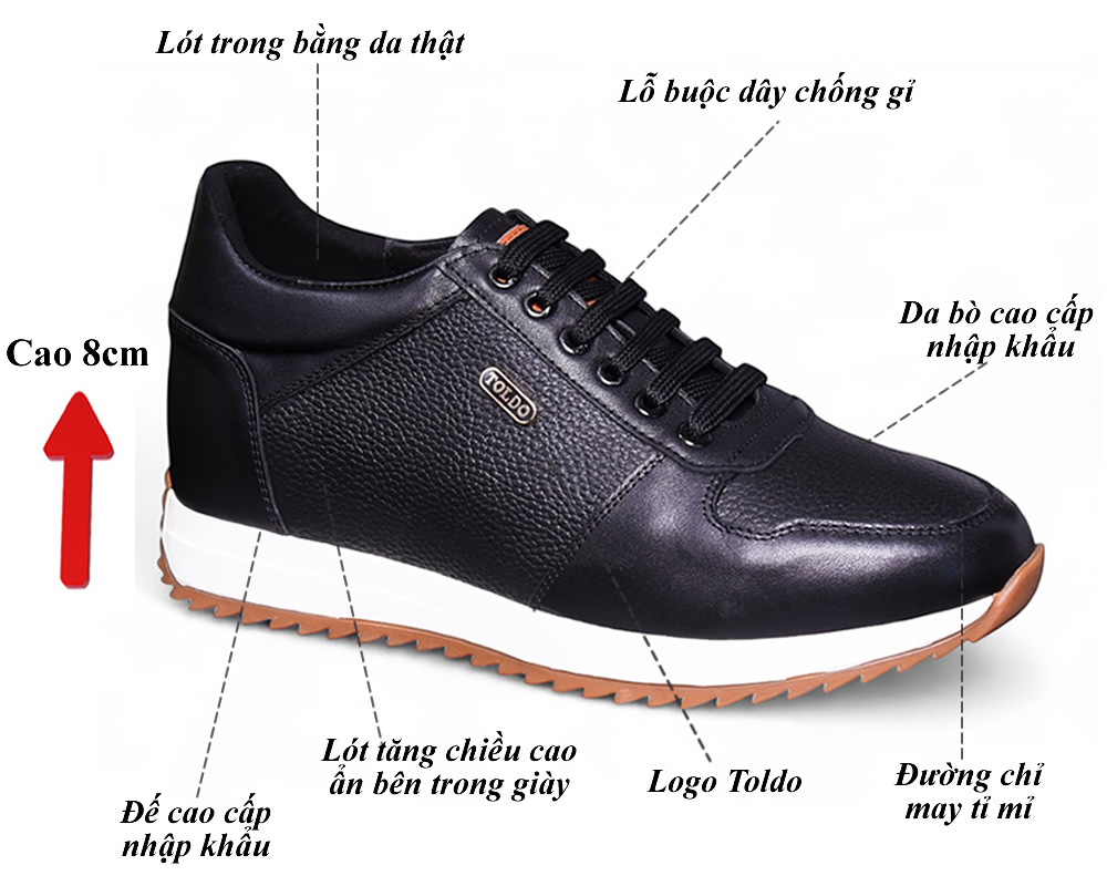 Giày tăng chiều cao 8cm s1074 12